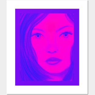Pink Purple Woman Posters and Art
